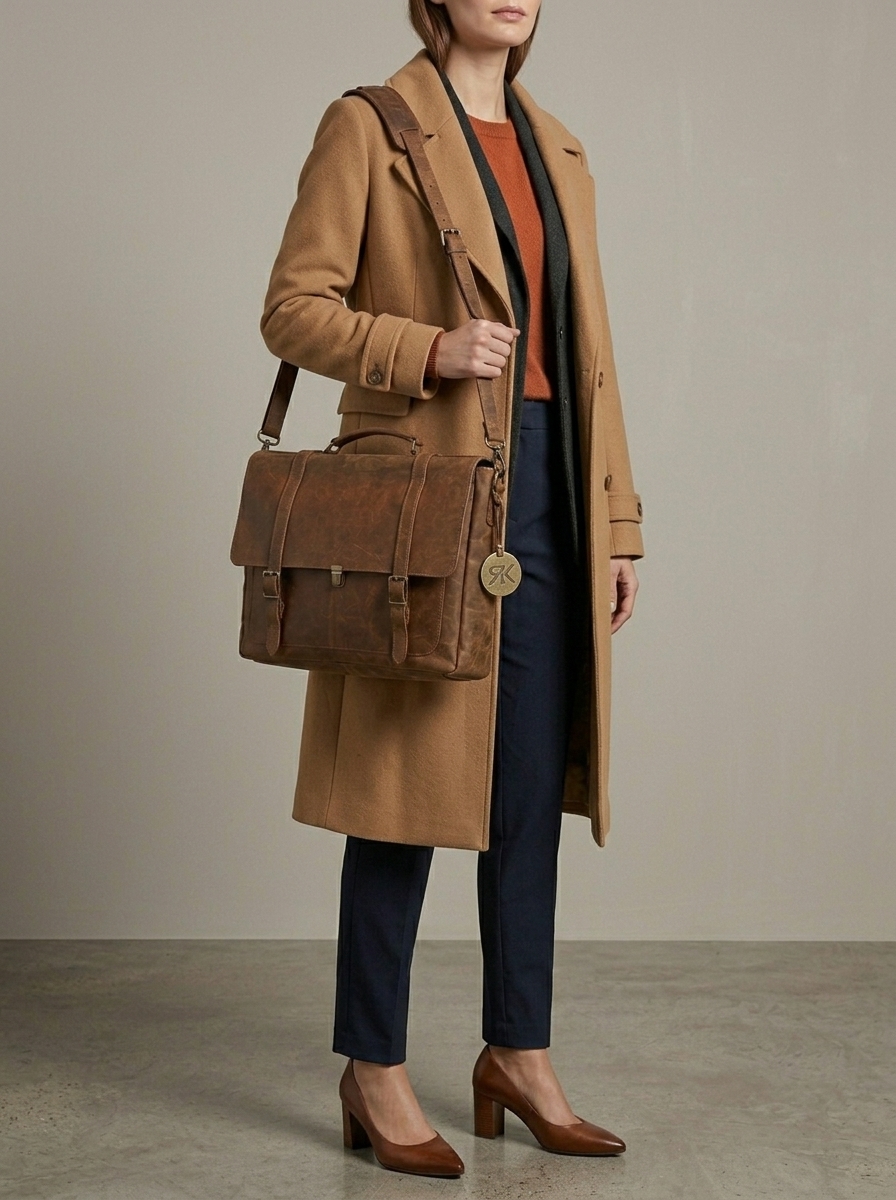 Premium Leather Laptop Bag - Image 2