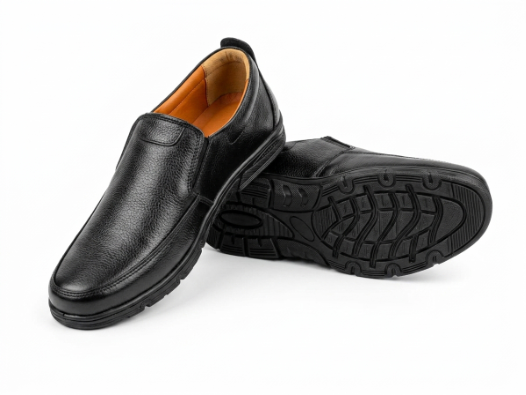 Men's Premium Pure Leather Black Slip-On Loafers with FREE Premium Socks Gift Box - Image 10