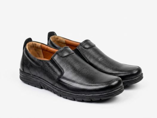 Men's Premium Pure Leather Black Slip-On Loafers with FREE Premium Socks Gift Box - Image 11