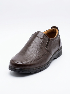 Men's Premium Pure Leather Brown Slip-On Loafers with FREE Premium Socks Gift Box - Image 13