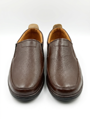 Men's Premium Pure Leather Brown Slip-On Loafers with FREE Premium Socks Gift Box - Image 6