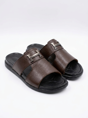 Men's Premium Genuine Leather Brown Comfort Sandals